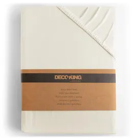DecoKing Spannbettlaken Baumwolle 160 x 200 - 180 x 200 cm beige