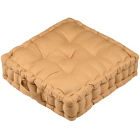 Lovely Casa - Bodenkissen - Größe 45 x 45 x 10 cm - 100% Baumwolle - Farbe Senfgelb - Modell Oxford - Baumwollsatin - außergewöhnliche Qualität - Bequeme Sitzfläche - weich und elegant