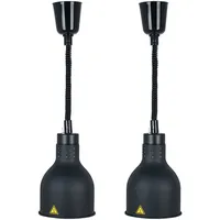 Lebensmittel WäRmelampe, Speisenwärmer Lampe, Wärmebrücke für Speisen mit 250W Infrarotlampe Wärmelampe für Buffets und Küche Esszimmer, Stövchen Speisewärmer(Size:2pcs)