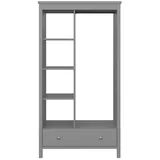 VCM Tromsø Kleiderschrank 3 Ablagen 1 Schublade 1 Kleiderstange 0 x 0 x 0 grau