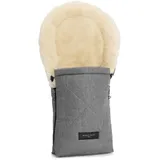 Christ WERNER CHRIST BABY, Lammfell-Fußsack OSLO für Babywanne – Winterfußsack aus medizinischem Fell (ab 0 bis 6 Monate) für Tragetasche, Babyschale, Kinderwagen, in Grigio (grau-meliert)