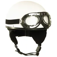 Mil-Tec Halbschalenhelm mit Brille Weiß S
