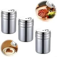 Grillflasche aus Edelstahl für Salz und Pfeffer (3 Stück)