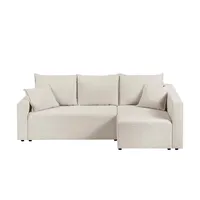 Sofa.de Ecksofa mit Schlaffunktion Florentine ¦ beige ¦ Maße (cm): B: 230 H: 90 T: 140