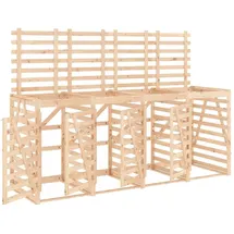 vidaXL Mülltonnenbox 92 x 129 cm braun