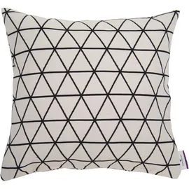 Tom Tailor Kissenbezug Triangle 40 x 40 cm Schwarz/Weiß
