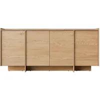Mirjan24 Kommode Japandi K4D 200 x 90 x 38 cm Eiche Cremona / Beige