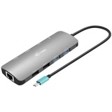 iTEC i-tec USB-C Metal Nano 2x Display Docking Station + Power Delivery 100W, USB-C 3.0 [Stecker] (C31NANOHDM2DOCPD)