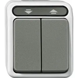 Merten MEG3755-8029 Rollladentaster, 1-polig, lichtgrau, AQUASTAR MEG37558029