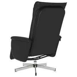 vidaXL Massagesessel mit Fußteil Kunstleder 86,5 x 107,5 x 86,5 cm Schwarz drehbar