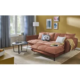bobb Eckcouch Mikrofaser 3-Sitzer Kupfer