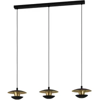 EGLO Nuvano 3-flg. dimmbar 60 cm rund Schwarz/Gold