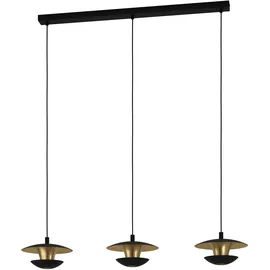 EGLO Nuvano 3-flg. dimmbar 60 cm rund Schwarz/Gold