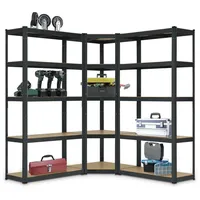 Juskys Eckregal MDF 15 Böden Grau