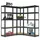 Juskys Eckregal MDF 15 Böden Grau