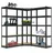 Juskys Eckregal MDF 15 Böden Grau
