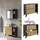 Vicco Waschbeckenunterschrank 2 Schubladen 80 x 62 x 30 cm Anthrazit/Bergeiche