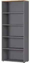 Germania Bücherregal 4235-564 Eiche, Grau 800 mm (B) x 400 mm (T) x 1970 mm (H)