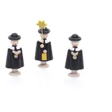 Rudolphs Schatzkiste Tischdeko Kurrendefiguren 3 Figuren Schwarz Höhe ca 5 cm NEU Kurrende Kirche Weihnachten singen Sänger Sternträger Seiffen Erzgebirge Gotteshaus