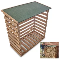 zooprinz Kaminholzregal 121,5 x 65 x 124 cm Braun