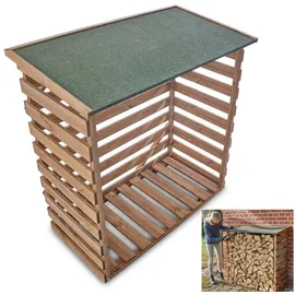 zooprinz Kaminholzregal 121,5 x 65 x 124 cm Braun
