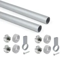 Emuca - Set mit Schrankstange D. 28, 1150 mm,
