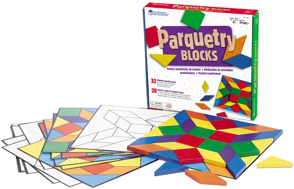 Mosaikpuzzle Set mit Musterkarten 150 Teile Kunststoff - Learning Resources - Fördert Feinmotorik, Farben und Formen lernen