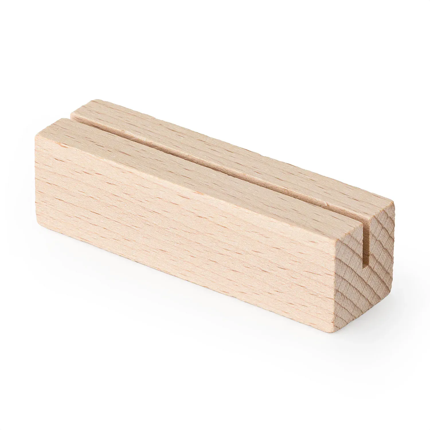 Metrie | Kartin-07AA2 Holz-Kartenhalter, 1 Nut, Reinbuche | 7 cm