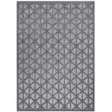 Carpet City Outdoor-Teppich, Anthrazit, Textil, Grafikmuster, Rechteckig, 140x200 cm, Oeko-Tex® Standard 100, pflegeleicht, UV-beständig, Teppiche - Böden, Teppiche, Outdoorteppiche