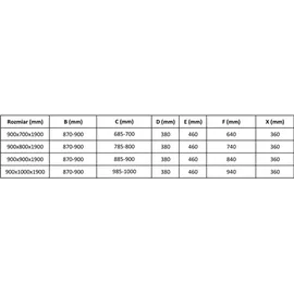 Mexen Apia ausziehbare Duschabtrennung 90 x 70 cm, Transparent, Chrom - 840-090-070-01-00
