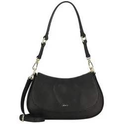 abro Lya Schultertasche Leder 27 cm  schwarz