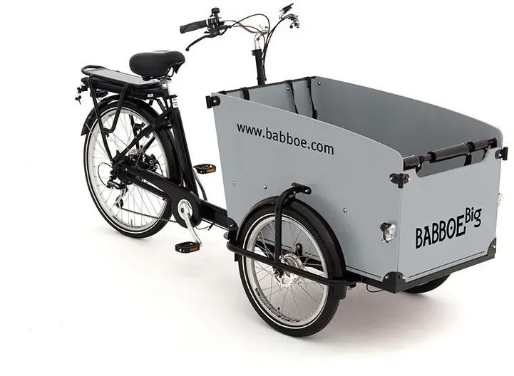 Babboe Big-E Elektrisches Lastenrad: Stabiles E-Lastenrad Für Kindertransport Mit 8-Stufiger Unterst