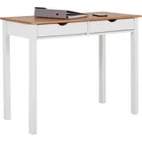 INOSIGN Schreibtisch »Gava«, Kiefernholz, Griffmulden, unterschiedliche Farbvarianten, Breite 100cm, weiß