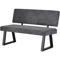 B&D home Sitzbank Dunkelgrau, 3-Sitzer, 140x88x58 cm, Esszimmer, Bänke,