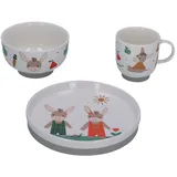 Sterntaler Porzellan-Geschirr-Set 3-teilig Esel - Frühstücksset, Babygeschirr, Kinderteller - weiß