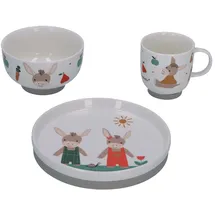 Sterntaler Porzellan-Geschirr-Set 3-teilig Esel - Frühstücksset, Babygeschirr, Kinderteller - weiß