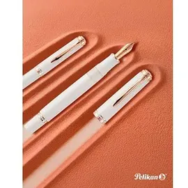 Pelikan Souverän M600 Kolbenfüller weiß/rose-gold F (fein), 1 St.