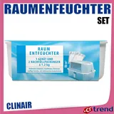 Raumentfeuchter Set 1 Gerät + 2x1,2 kg Nachfüllpack, gegen Feuchtigkeit/Schimmel