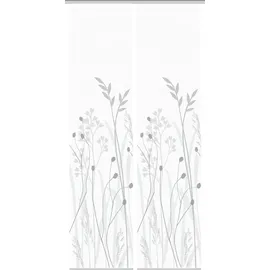 VISION S Schiebegardine VISION S "GRASIL 2er SET" Gr. 1, grau, B:60cm H:260cm, Polyester, Gardinen, Bambus-Optik, Digital bedruckt