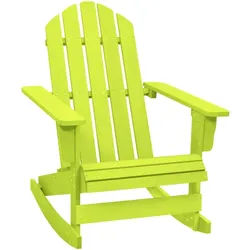 vidaXL Adirondack-Schaukelstuhl Massivholz Tanne Grün