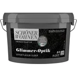 SCHÖNER WOHNEN Trendstruktur Glimmer-Optik Effektlasur 1 l silber