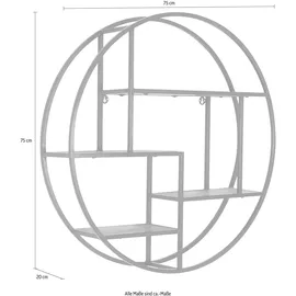 SIT Möbel Panama Wandregal 75 x 20 x 75 cm Schwarz