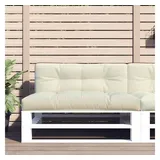 vidaXL Palettenkissen Creme 120x40x12 cm Stoff