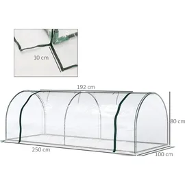Outsunny Frühbeet PVC Transparent 5 m2