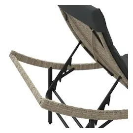 vidaXL Sonnenliege 59 x 28 x 0 cm Hellgrau