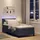 vidaXL LED Boxspringbett mit Matratze Dunkelgrau 90 x 190 cm Samt