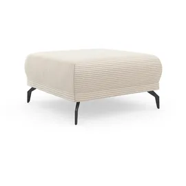 Home Affaire Hocker Coco Cord-Bezug 89 x 43 x 89 cm Beige