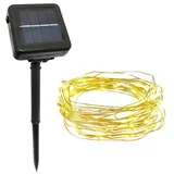 Solar Lichterkette Außen LED Wetterfest Warmweiß 2 Modi Garten Balkon : 100 LEDs Größe: 100 LEDs
