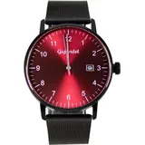 Gigandet Armbanduhr Herren Quarz Schwarz Edelstahl Datum Rot G26-011 - Schwarz/Rot