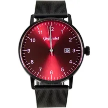 Gigandet Armbanduhr Herren Quarz Schwarz Edelstahl Datum Rot G26-011 - Schwarz/Rot
